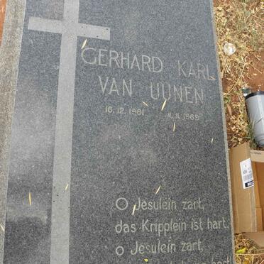 UUNEN Gerhard Karl, van 1961-1969