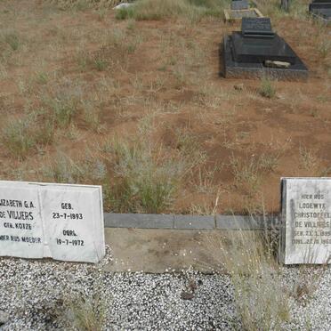 VILLIERS Lodewyk Christoffel, de 1885-1960 &amp; Elizabeth G.A. KOTZE 1893-1972