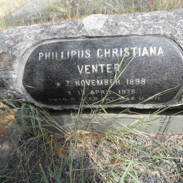 VENTER Phillipus Christiana 1898-1975