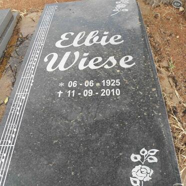 WIESE Elbie 1925-2010