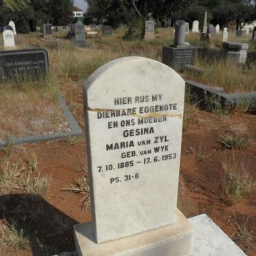 ZYL Maria, van nee van WYK 1885-1953