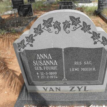 ZYL Anna Susanna, van nee FOURIE 1899-1974