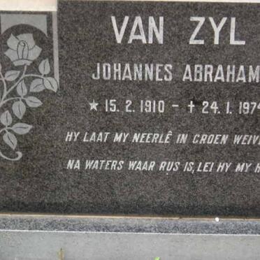 ZYL Johannes Abraham, van 1910-1974 &amp; Johanna Hermina 1914-1992