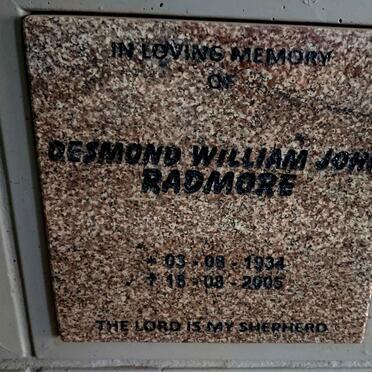 RADMORE Desmond William John 1934-2005