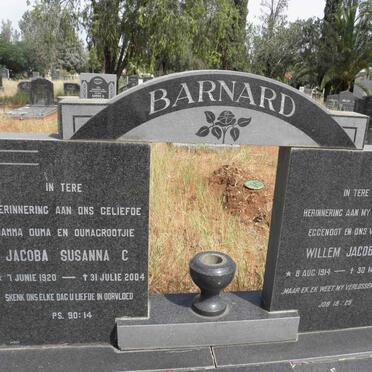 BARNARD Willem Jacobus 1914-1972 &amp; Jacoba Susanna C. 1920-2004