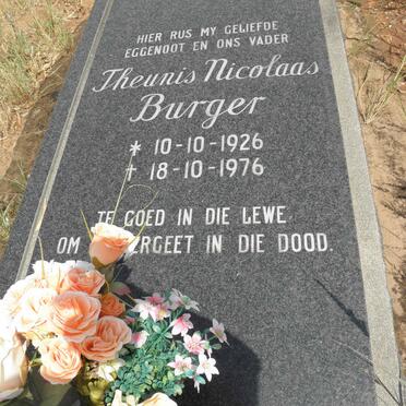 BURGER Theunis Nicolaas 1926-1976