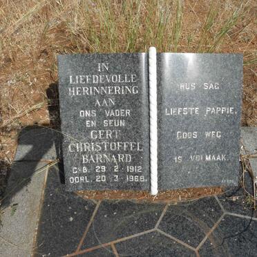 BARNARD Gert Christoffel 1912-1968