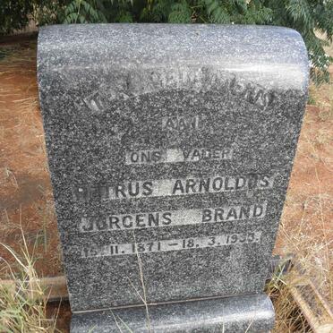 BRAND Petrus Arnoldus Jurgens 1871-1953