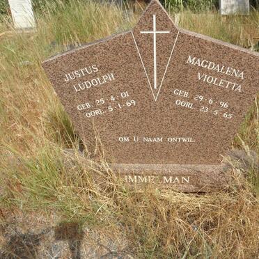 IMMELMAN Justus Ludolph 1901-1969 &amp; Magdalena Violetta 1896-1965