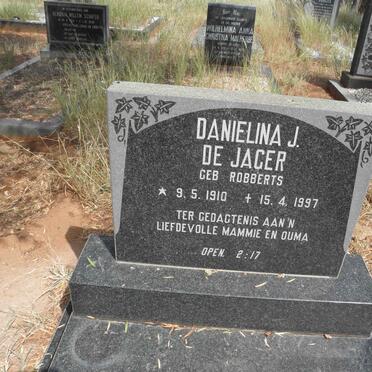 JAGER Danielina J., de nee ROBBERTS 1910-1997