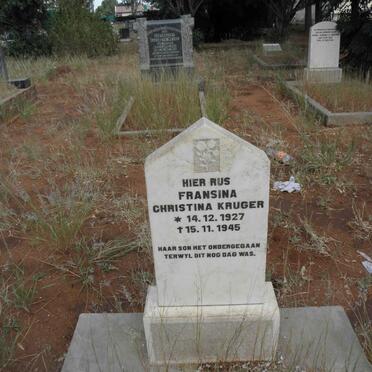 KRUGER Fransina Christina 1927-1945