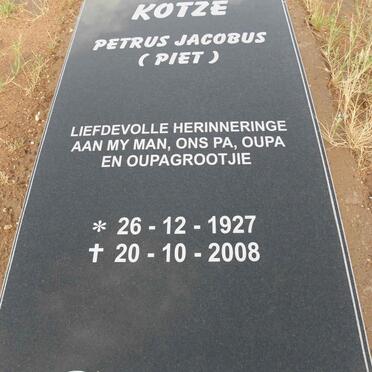 KOTZE Petrus Jacobus 1927-2008