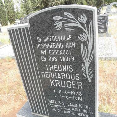 KRUGER Theunis Gerhardus 1933-1981