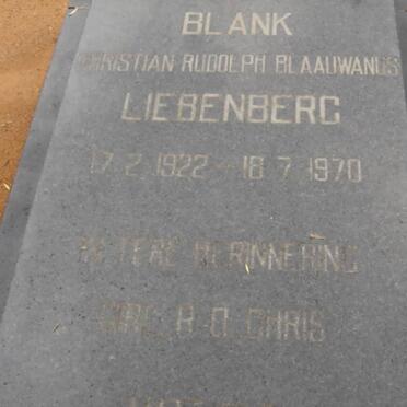 LIBENBERG Christian Rudolph Blaauwanus 1922-1970