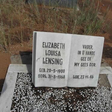 LENSING Elizabeth Louisa 1900-1968