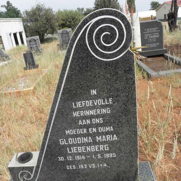 LIEBENBERG Gloudina Maria 1914-1995