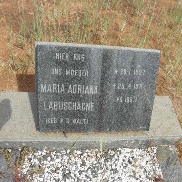 LABUSCHAGNE Maria Adriana nee V.D. WALT 1897-1971