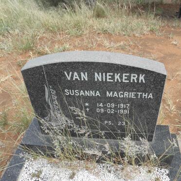 NIEKERK Susanna Magrietha, van 1917-1991