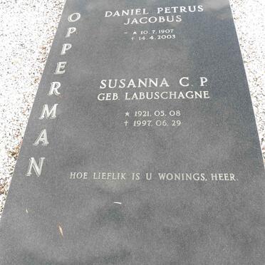 OPPERMAN Daniel Petrus Jacobus 1907-2003 &amp; Susanna C.P. LABUSCHAGNE 1921-1997