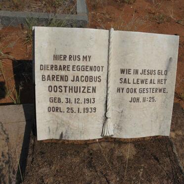 OOSTHUIZEN Barend Jacobus 1913-1939