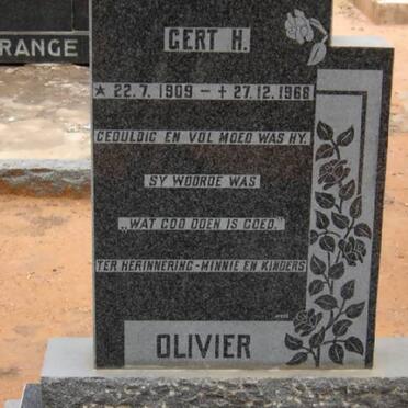 OLIVIER Gert H. 1909-1968 