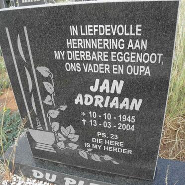PLESSIS Jan Adriaan, du 1945-2004