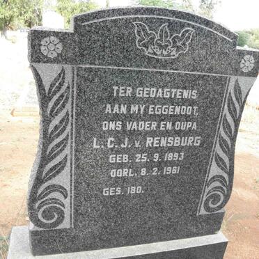 RENSBURG L.C.J., van 1893-1961