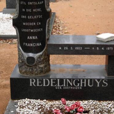 REDELINGHUYS Anna Francina nee OOSTHUIZEN 1903-1975