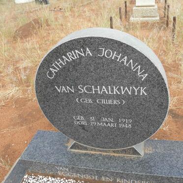 SCHALKWYK Catharina Johanna, van nee CILLIERS 1919-1948