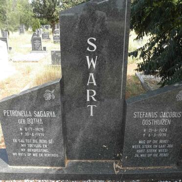 SWART Stefanus Jacobus Oosthuizen 1924-1979 &amp; Petronella Sagarya BOTHA 1929-1979