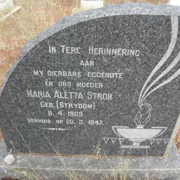STROH Maria Aletta nee STRYDOM 1909-1947
