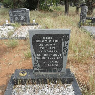 STEYN Barend Jacobus Gysbertus 1922-1986