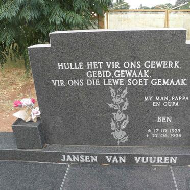 VUUREN Ben, Jansen van 1925-1996