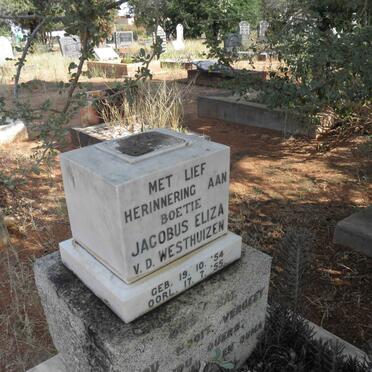WESTHUIZEN Jacobus Eliza, v.d. 1954-1955