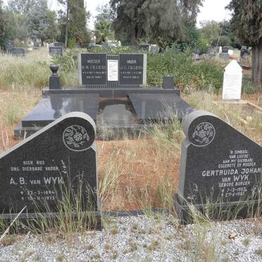 WYK A.B., van 1894-1975 &amp; Gertruida Johanna BURGER 1903-1965