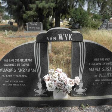 WYK Johannes Abraham, van 1911-1967 &amp; Maria Susanna LIEBENBERG 1917-2007