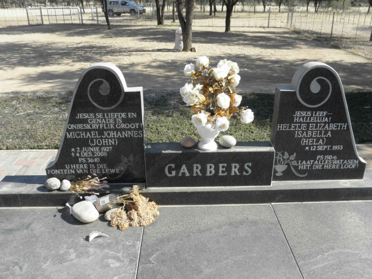 GARBERS Michael Johannes 1927-2008 & Heletje Elizabeth Isabella 1933-