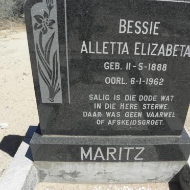 MARITZ Alletta Elizabeta 1888-1962