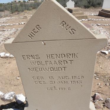 NIEUWOUDT Erns Hendrik Wolfaardt 1840-1913