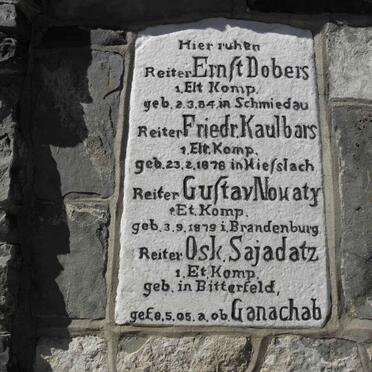 DOBERS Ernst 1884-1905 :: KAULBARS Friedr. 1878-1905 :: NOWATY Gustav 1879-1905 :: SAJADATZ Osk. -1905