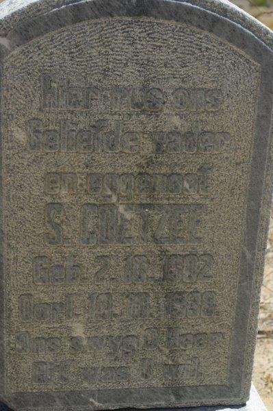 COETZEE Sarel 1902-1938