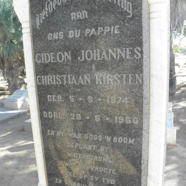 KIRSTEN Gideon Johannes Christiaan 1874-1960