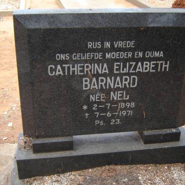 BARNARD Catherina Elizabeth nee NEL 1898-1971
