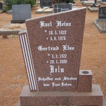 HELM Karl Heinz 1920-1976 &amp; Gertrud Else 1922-2008