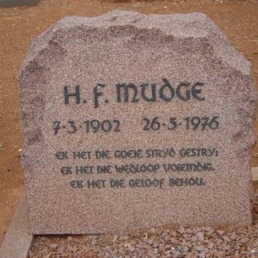 MUDGE H.F. 1902-1976