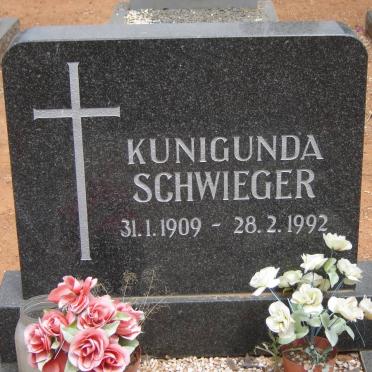 SCHWIEGER Kunigunda 1909-1992
