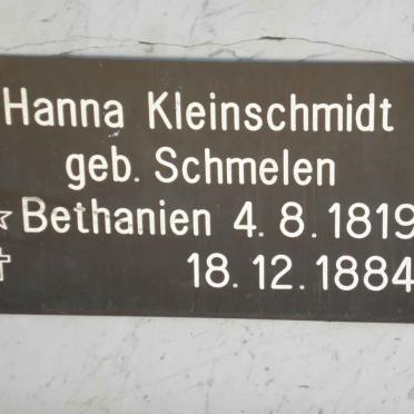 KLEINSCHMIDT F.H. 1812-1864 &amp; Hanna SCHMELEN 1819-1884