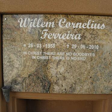 FERREIRA Willem Cornelius 1958-2010