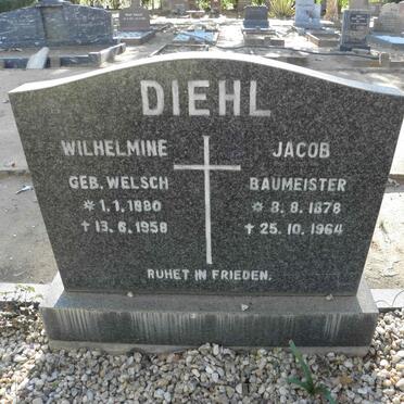DIEHL Jacob Baumeister 1878-1964 &amp; Wilhelmine WELSCH 1880-1958