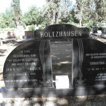 HOLTZHAUSEN Jan V. 1904-1964 &amp; Christina J. 1910-2001